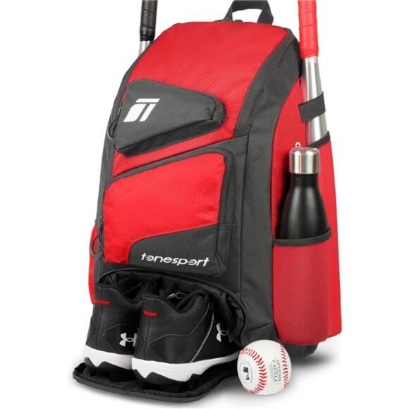 Baseball Bag - Backpack for Baseball, Softball, Tball - Adults & Youth Bat Bag - Picture 1 of 7